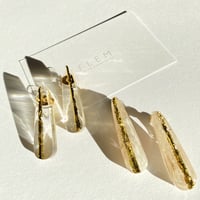 クリアドロップゴールドラインピアス／イヤリング