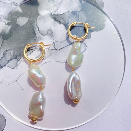 2連淡水パールピアス