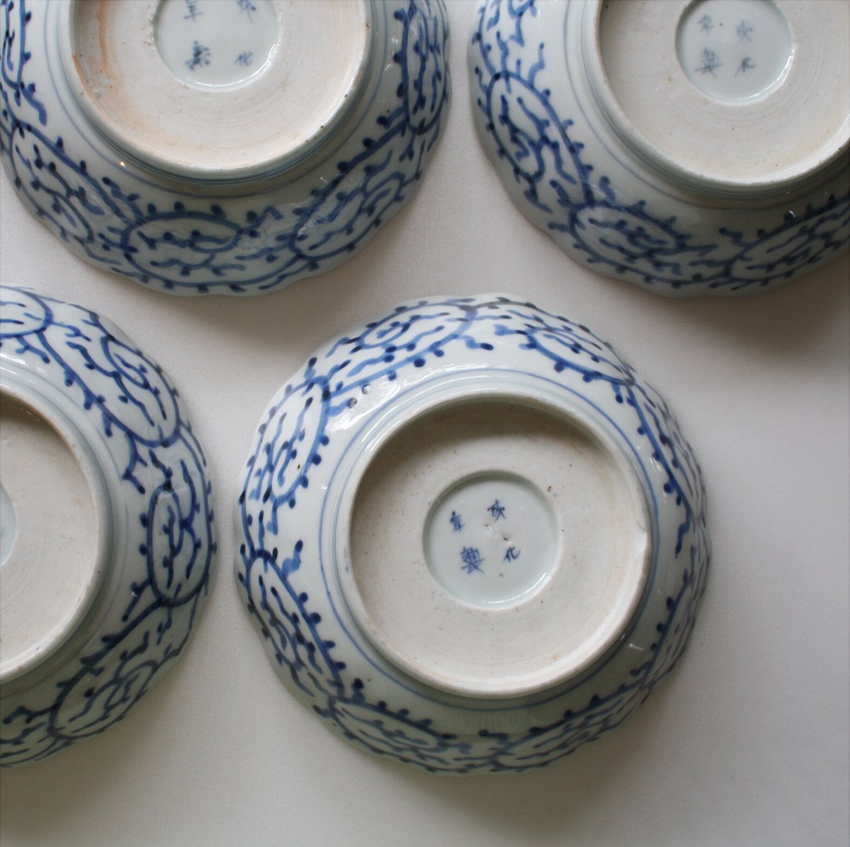 Ps-206 古伊万里 KOIMARI 微塵唐草文 膾皿5客セット | imarimaru Ps-206 古伊万里 KOIMARI 微塵唐草文 膾皿5客セット | imarimaru