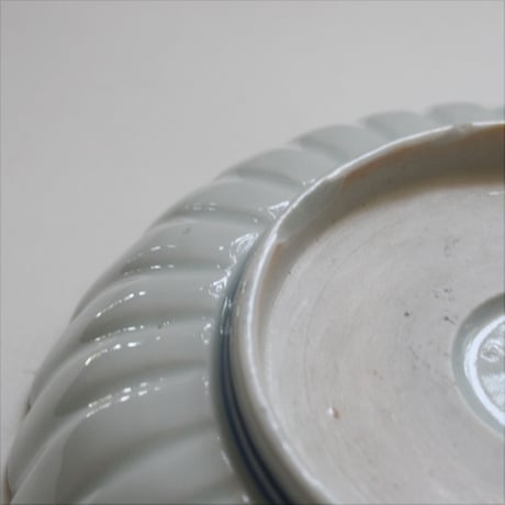 Ps-204  古伊万里 KOIMARI 染錦 花鳥文 輪花皿 2客セット