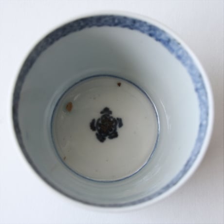 S-08  古伊万里 KOIMARI 染付 花卉文 蕎麦猪口