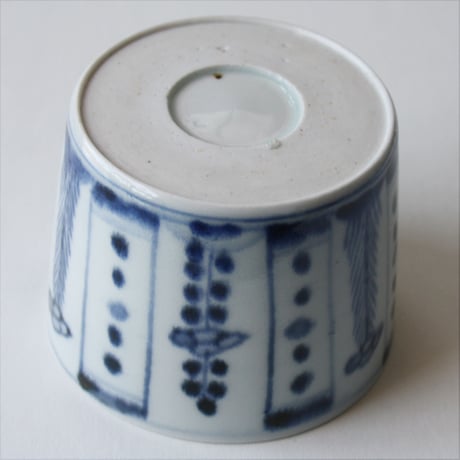 S-08  古伊万里 KOIMARI 染付 花卉文 蕎麦猪口