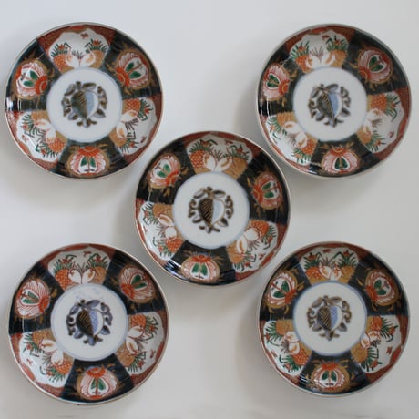 P-207  古伊万里 KOIMARI 色絵柘榴文皿