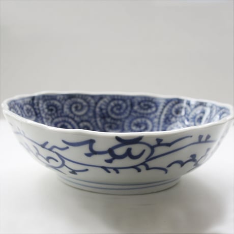 Ps-201 古伊万里 KOIMARI 染付 蛸唐草文 膾皿 ２客セット
