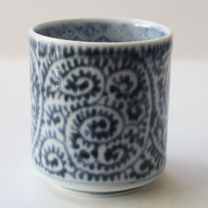 C-09 古伊万里 KOIMARI 染付 蛸唐草文 覗き猪口 | imarimaru