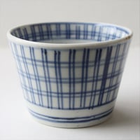 【お値下げしました！】古伊万里　そば猪口　染付　市松格子文 189 古伊万里 KOIMARI 斜格子 市松文 蕎麦猪口 | imarimaru