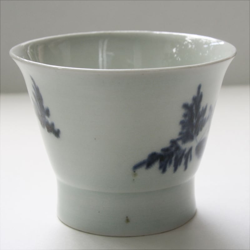 S-14 古伊万里 KOIMARI 染付人参文 広東形 蕎麦猪口 | imarimaru S-14 古伊万里 KOIMARI 染付人参文 広東形 蕎麦猪口 | imarimaru