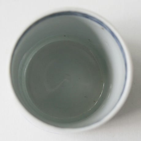 167  古伊万里 KOIMARI 染付 よろけ縞文 覗猪口