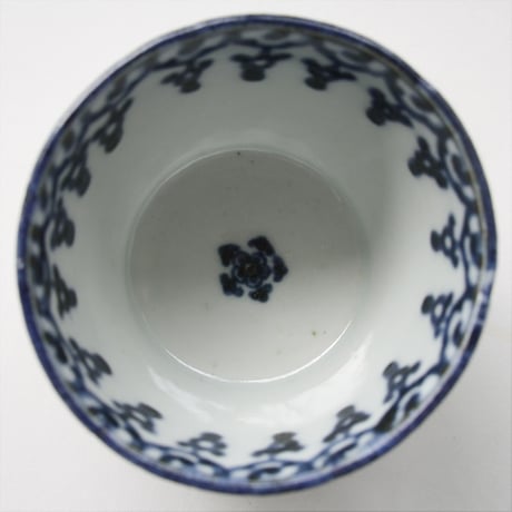 161-b  古伊万里 KOIMARI 染付 輪宝文 蕎麦猪口