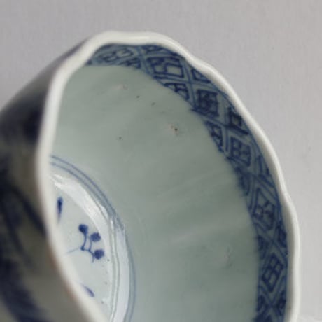 126  古伊万里 KOIMARI 染付 孔雀文 向付