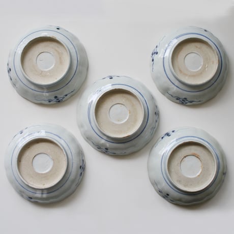 P-92  古伊万里 KOIMARI 染錦 十字花文 膾皿