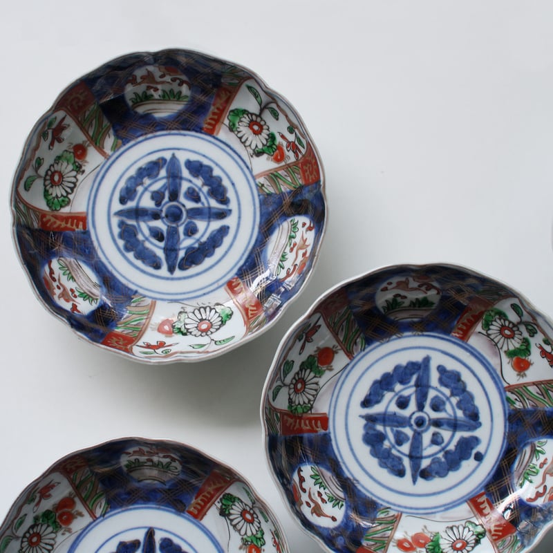 P-92 古伊万里 KOIMARI 染錦 十字花文 膾皿 | imarimaru P-92 古伊万里 KOIMARI 染錦 十字花文 膾皿 | imarimaru