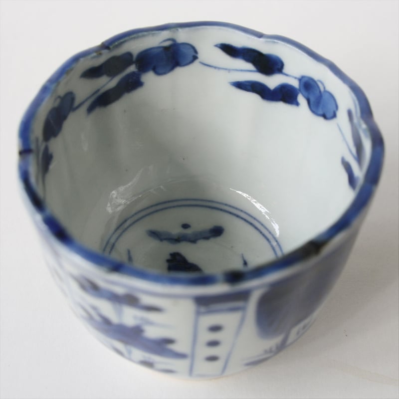 Ms-159 古伊万里 KOIMARI 染付 芙蓉手 向付2客セット | imarimaru