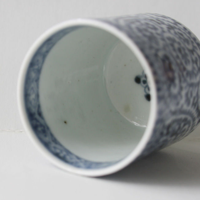 163 古伊万里 KOIMARI 染付 蛸唐草文 覗猪口 | imarimaru