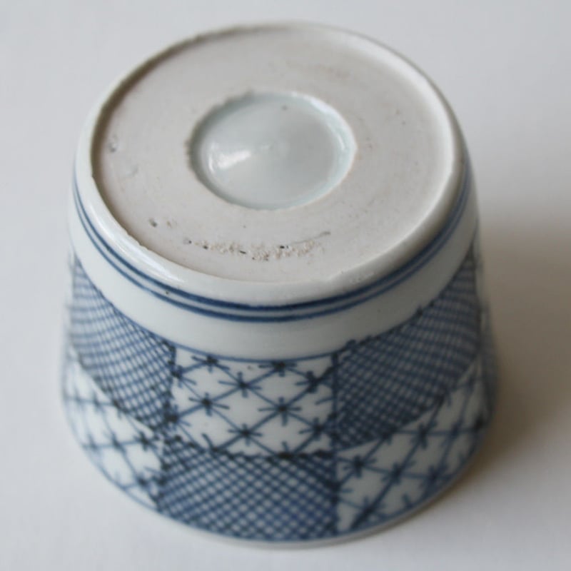 189 古伊万里 KOIMARI 斜格子 市松文 蕎麦猪口 | imarimaru 189 古伊万里 KOIMARI 斜格子 市松文 蕎麦猪口 | imarimaru