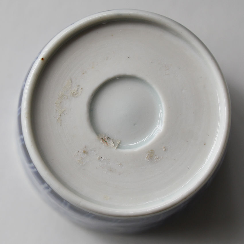 139 古伊万里 KOIMARI 染付 格子・鼓文 蕎麦猪口 | imarimaru
