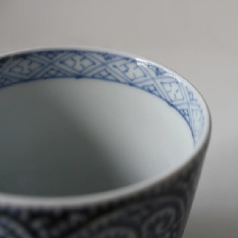 伊万里 染付 たこ唐草 猪口 5個 [B31482