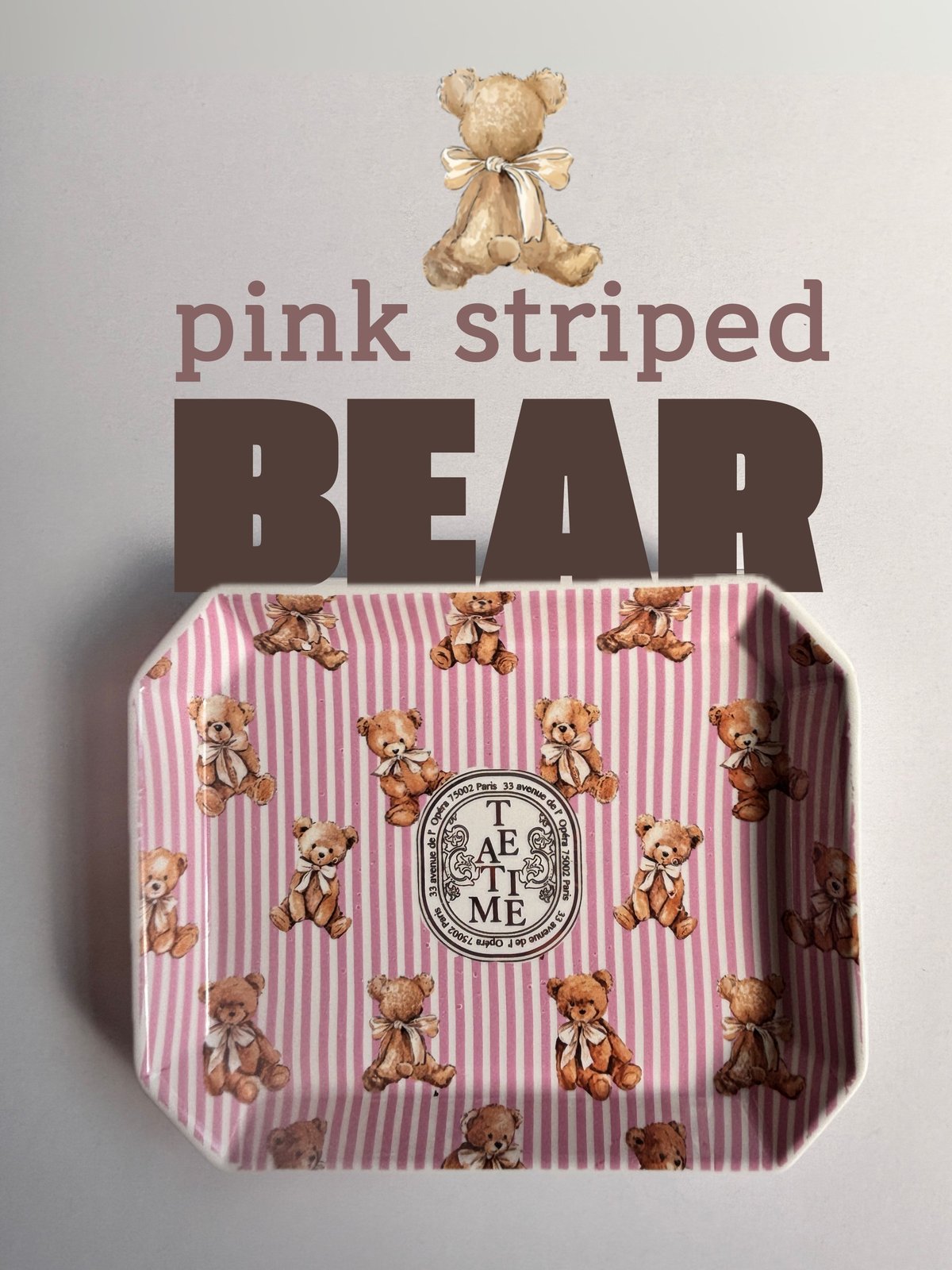 pink stripe BEAR | solodesignworks