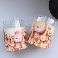 ガラス用 red heart bear