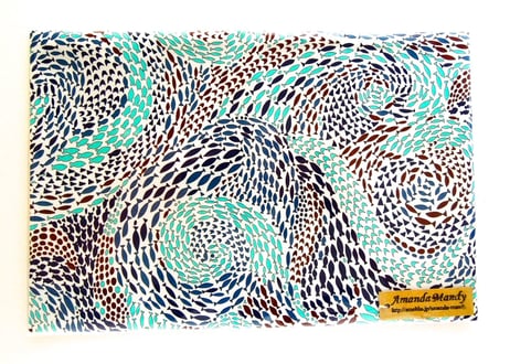 リバティ文庫サイズブックカバー・ Shoals ショールズ ・ブルー