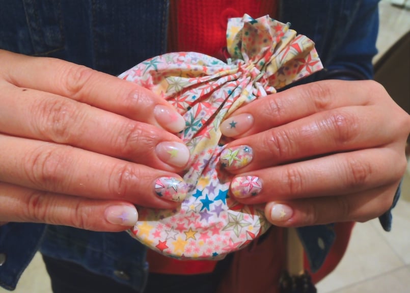 リバティキャンディ巾着・スモールスザンナ・カラフル | Amanda Mandy