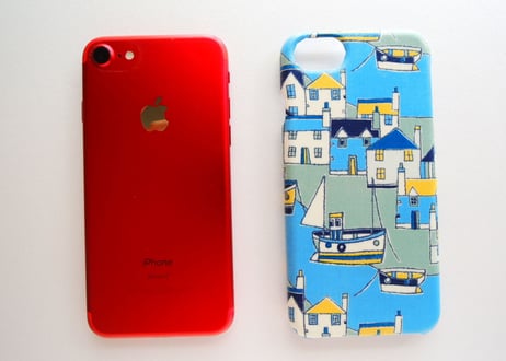 iPhone7ケース／リバティ・クールコースト・ブルー