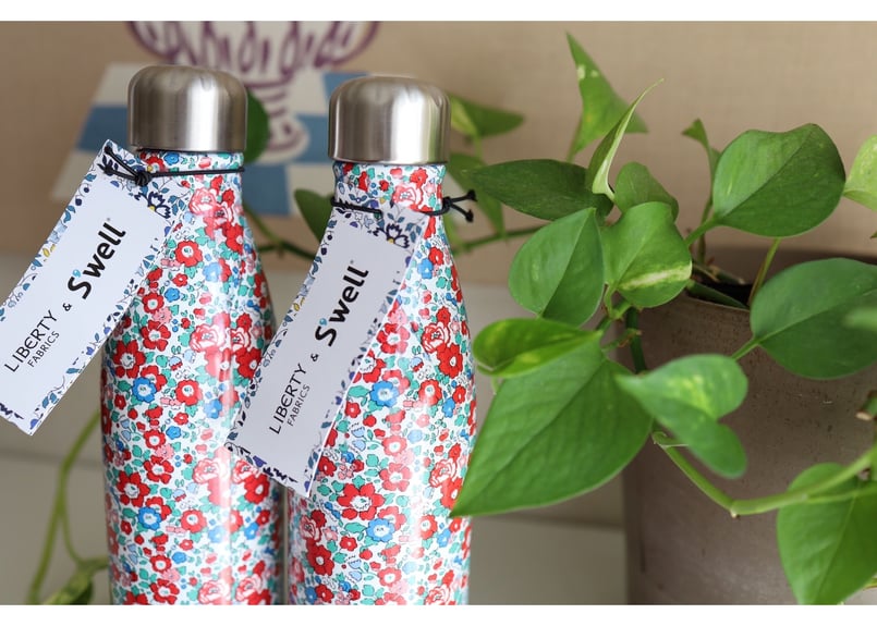 現品即発送☆リバティ C＆Sウィルトシャー ピンク×さくらんぼワッペン