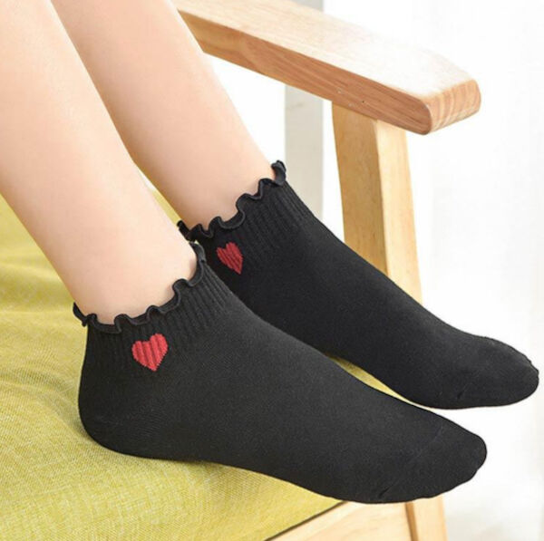 ハートショートソックス・ひらひら・サイド（お客さまレビューあり