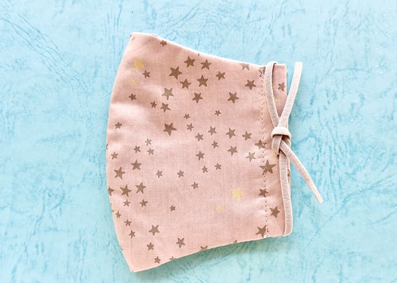 リバティ・立体おしゃれマスク・ネビュリー・ダークベージュゴールド