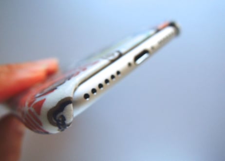 iPhone7ケース／フォゲットミーノット・パステル