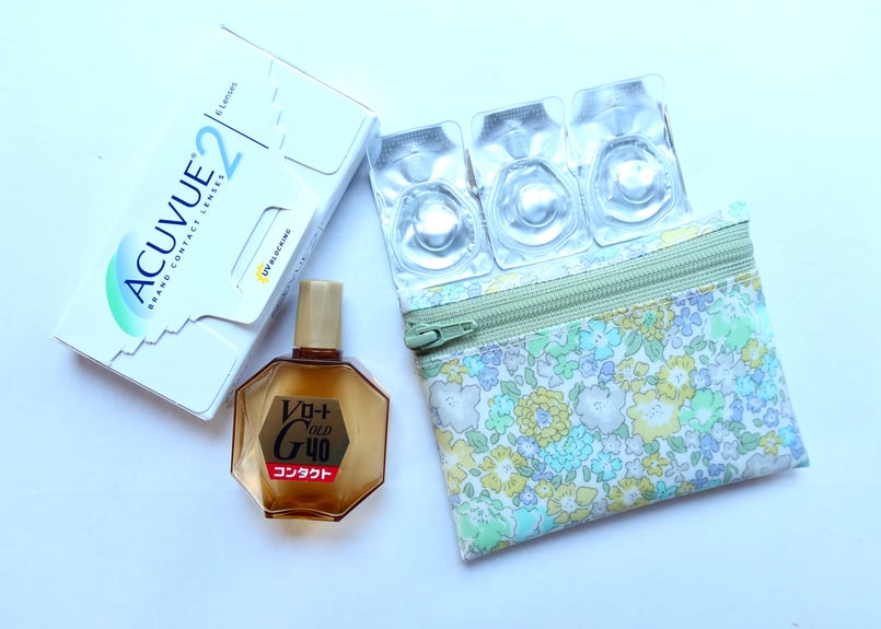 ラミネートポーチ（ミニ）フォレストウェーブ・ピンク (リバティ