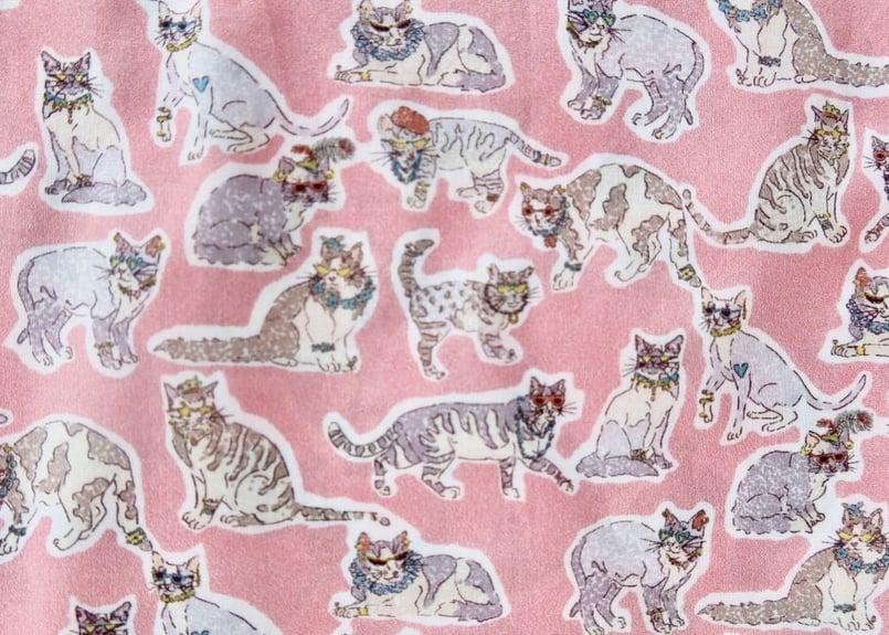 リバティ・エアリーバッグ・ウィロビーミューズ（猫ちゃん）・ピンク