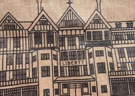 ＜1点限り＞LIBERTYオリジナルジュートバッグ（ロンドンリバティからのお取り寄せ）お客様レビューあり