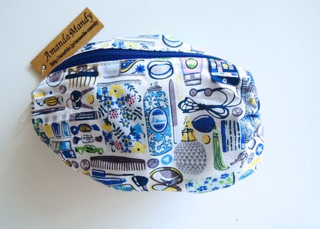 リバティバルーンポーチ(小）フォゲッツミーノッツ・ブルーグリーン