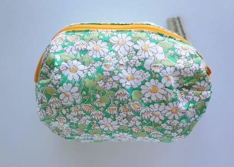 リバティバルーンポーチ（大）アリス（小花）グリーン