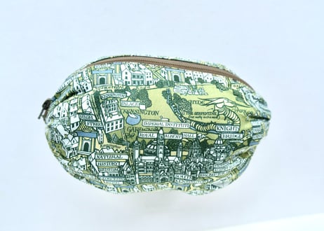 バルーンポーチ（大）・ビッグスモーク・グリーン(リバティプリント・タナローン）