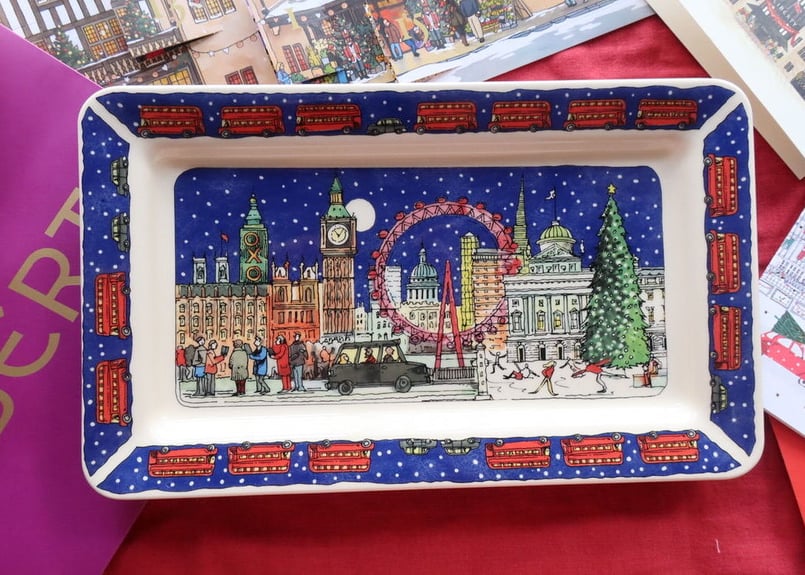 エマブリッジウォーター・クリスマスプレート（ロンドンリバティ百貨店