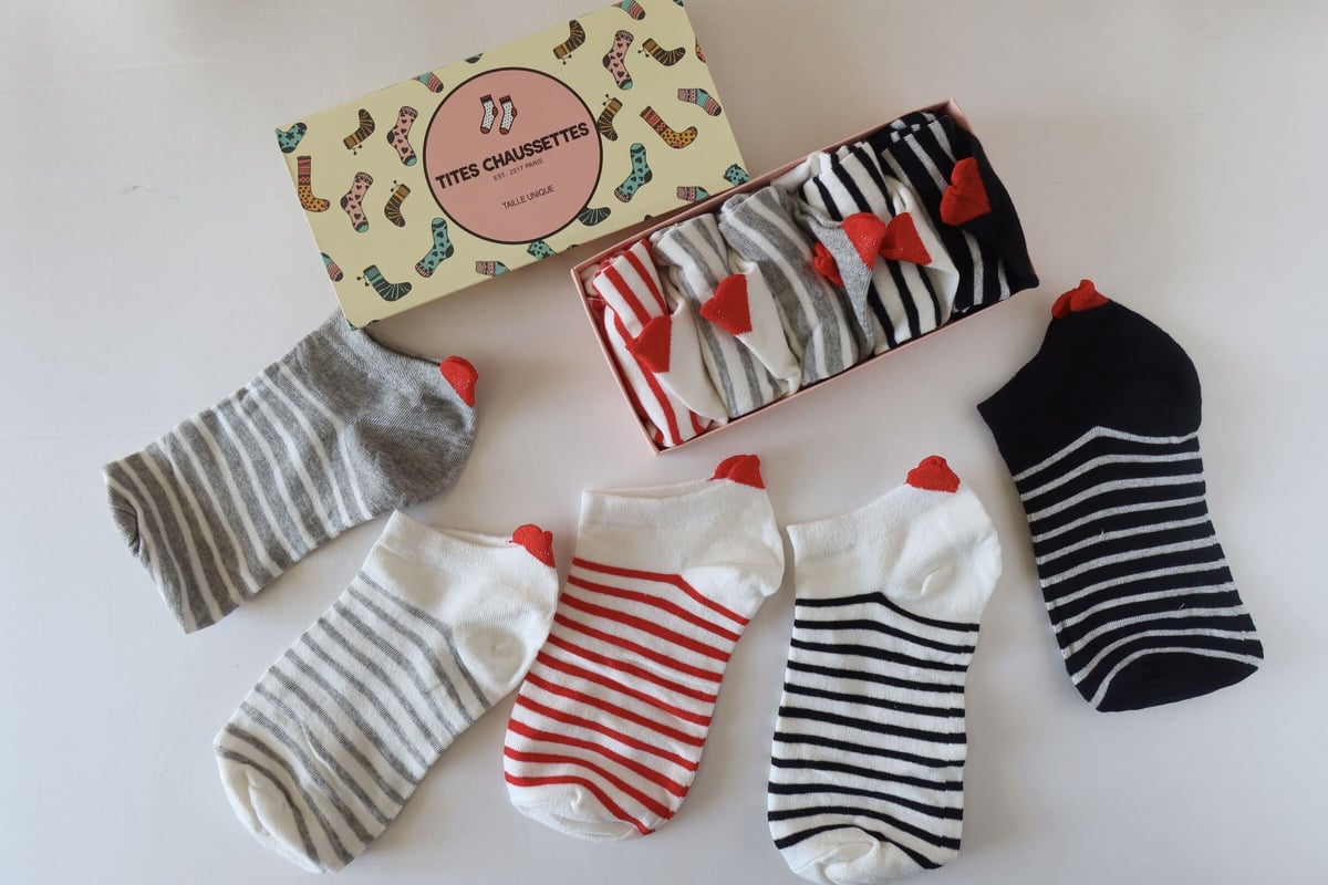 未使用品★LOUIS VUITTON●ハート ストライプ ソックス LOUIS VUITTON（ルイ・ヴィトン） ショセット セットアーカイブ 6足