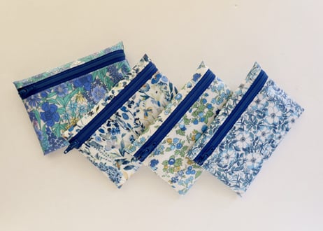 リバティラミネートポーチ（大）•フェルダ•  ピンク