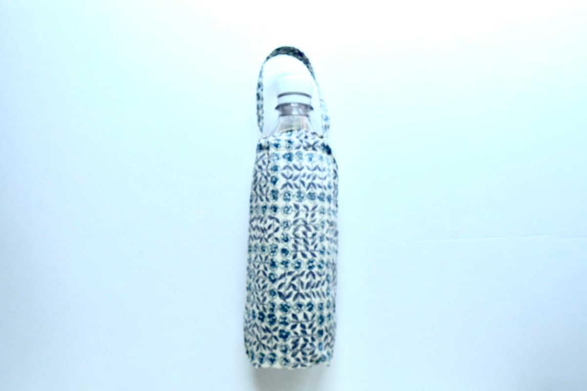 ペットボトルカバー ミニ リバティアーカイブギンガム/パープル