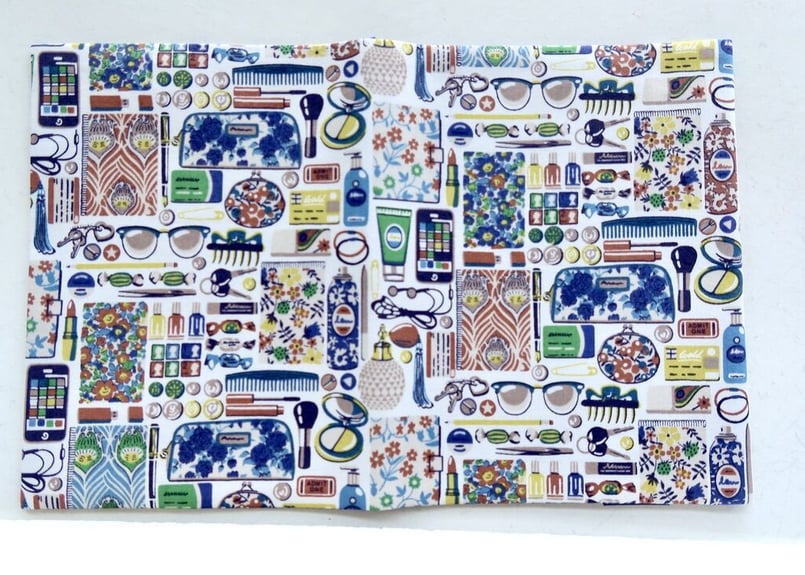 文庫サイズブックカバー・フォゲッツミーノッツ・ブルー（リバティ