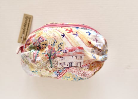 リバティバルーンポーチ(小)・ロイヤルオークハウス・ピンク