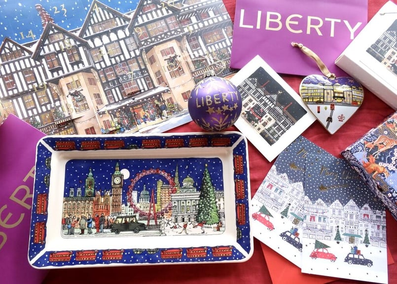 ⁂クリスマス オーナメント⁂リバティ生地 木目込み 3個セット クリスマス オーナメント⁂リバティ生地 木目込み 3個セット