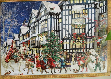Libertyクリスマスアドベントカレンダー・夜空版（ロンドンリバティ百貨店からのお取り寄せ）お客様レビューあり