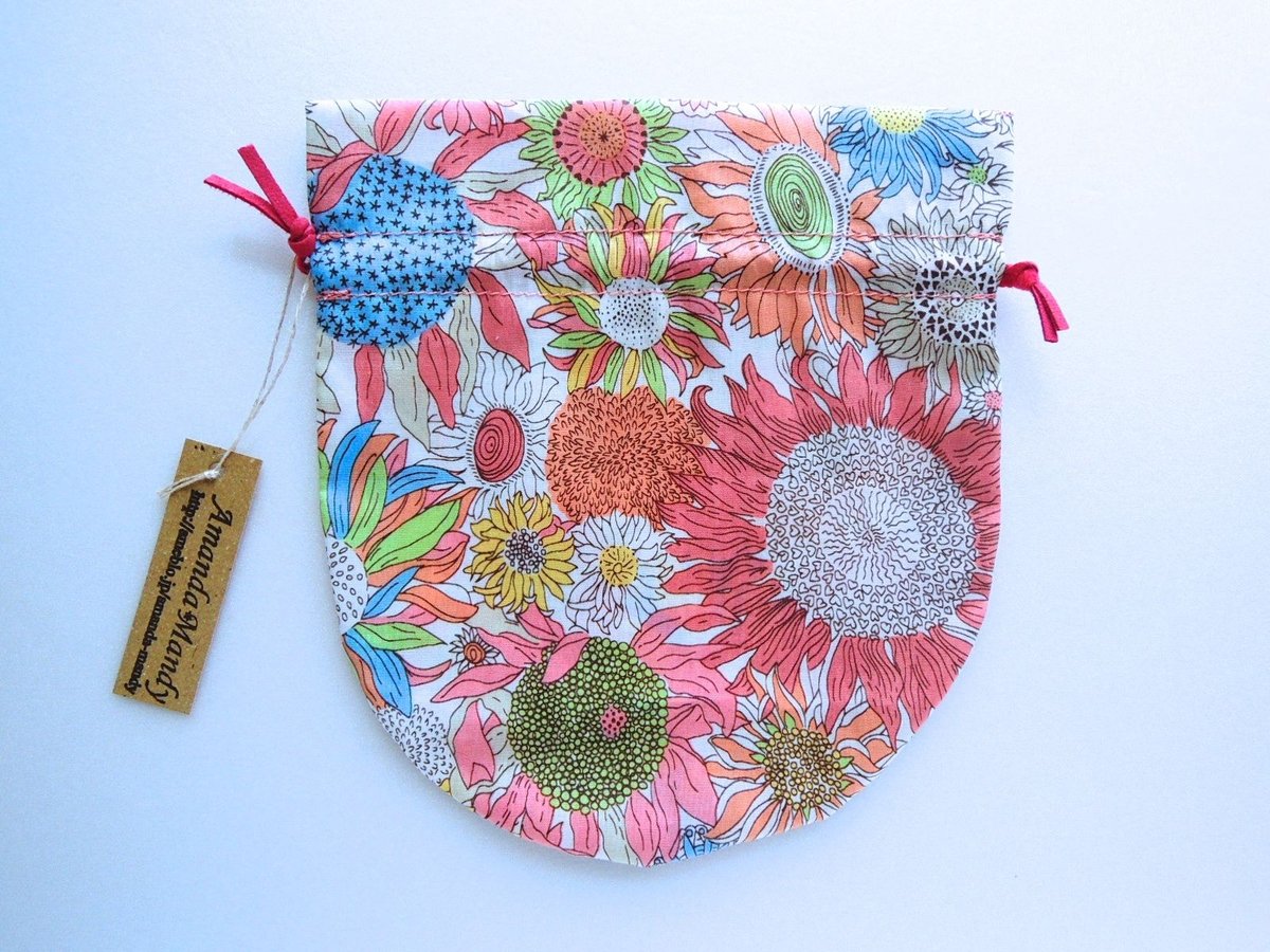 リバティキャンディ巾着・スモールスザンナ・カラフル | Amanda Mandy