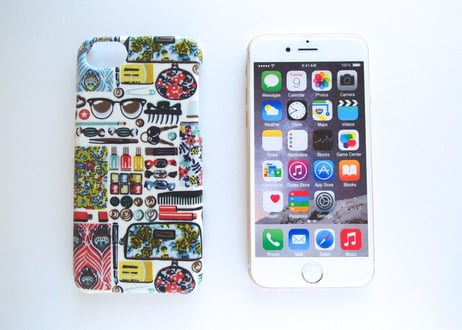 iPhone7ケース／フォゲットミーノット・パステル