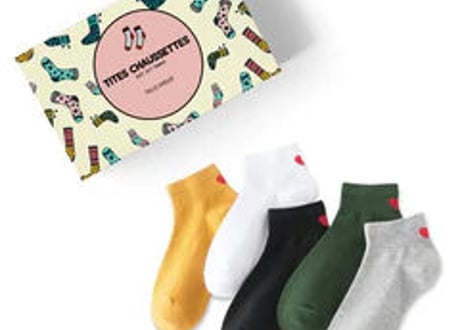 ハートショートソックス・ヒール・(単品)