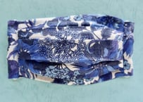 ハッピーマスク・軽やかリバティダブルガーゼ(Mサイズ）・アンジェリカガーラ・ブルー