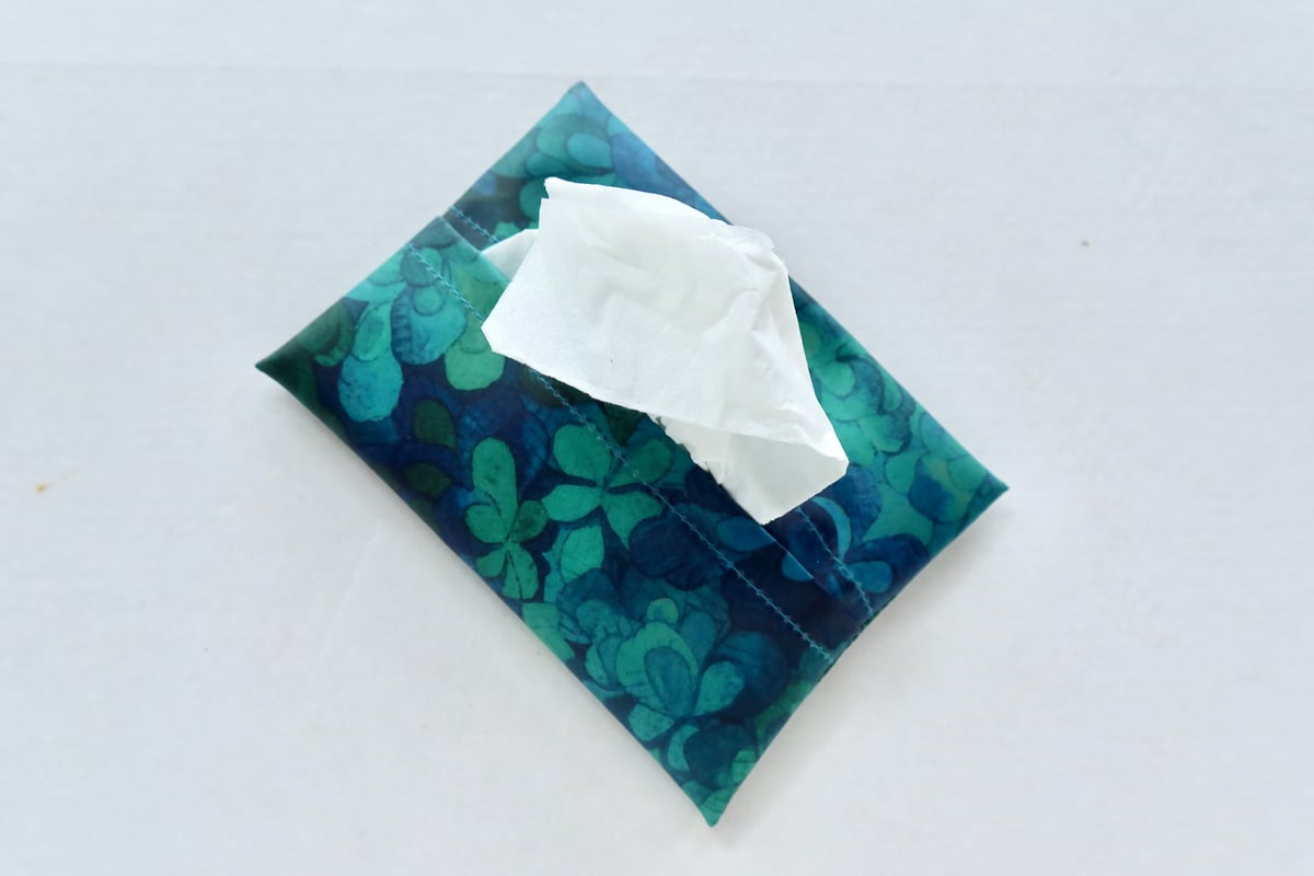 ティッシュケース ・フォレストウェーブ・カラフル（リバティプリント