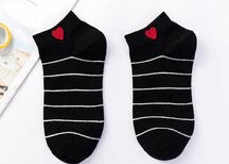 ハートショートソックス・ストライプ (単品） | Amanda Mandy